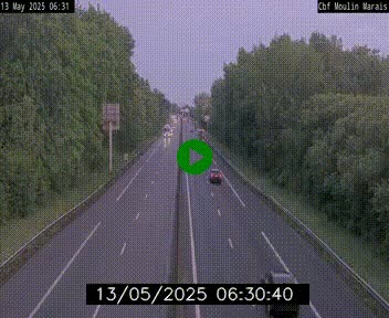 Webcam sur le périphérique de Nantes (N844) entre la Porte de Saint-Luce et la Porte d'Anjou, à l'est de la ville