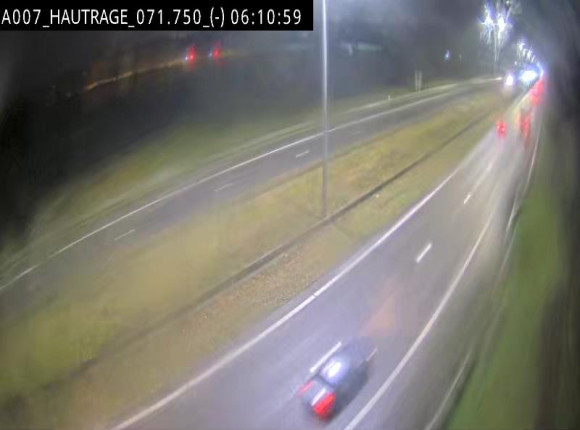 Webcam autoroute Belgique - Hautrage - E19 - BK 71.7