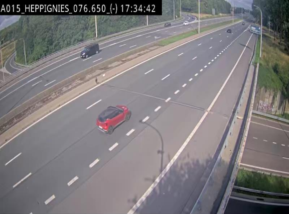 Webcam autoroute Belgique - Heppignies - E42 direction Namur - BK 76.4