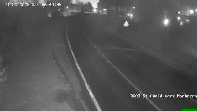 Webcam sur la D603 située à proximité de Saint-Avold. Vue orientée vers Macheren.