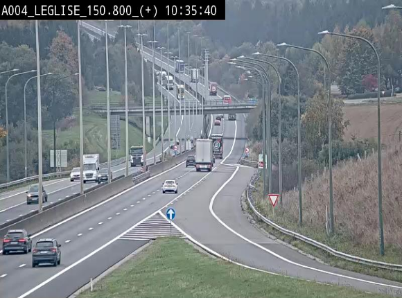 Caméra autoroute Belgique - Côte de Léglise, E411(A4) direction Luxembourg
