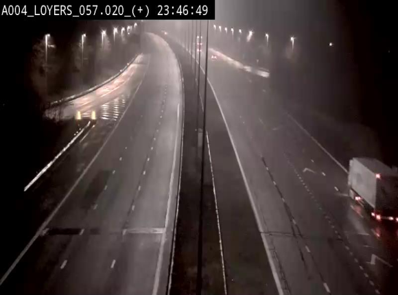 Webcam dans la montée de Loyers sur l'E411, après le viaduc de Beez en venant de Namur et en direction du Luxembourg