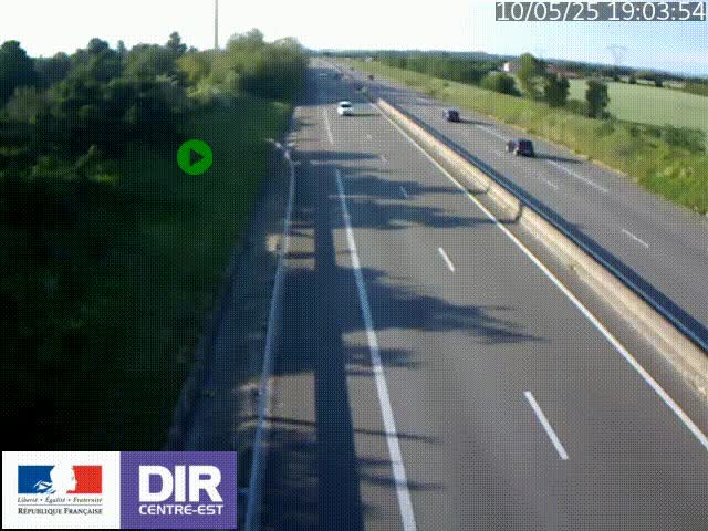 Webcam sur le contournement de Valence, sur la Nationale 7, à la jonction avec la N532, caméra orientée vers Grenoble