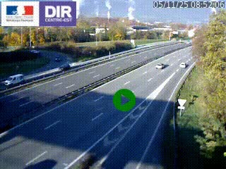 Webcam sur la Nationale 201 à hauteur de la sortie Chambéry-Nord, avant à la jonction entre l'A41 et l'A43, en direction de Lyon
