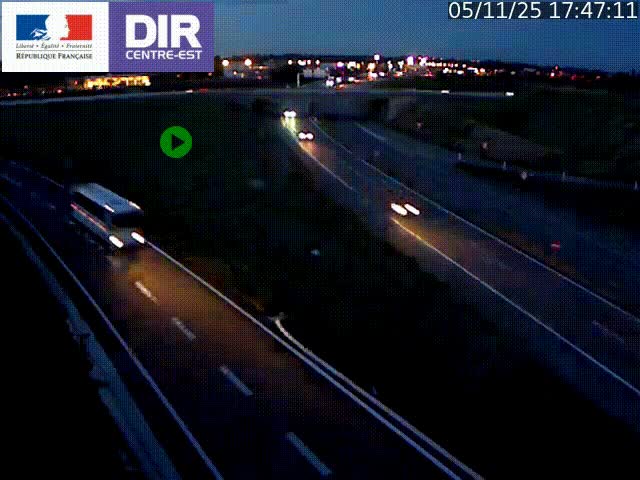 Webcam sur le contournement de Valence, sur la Nationale 7, caméra orientée vers Lyon
