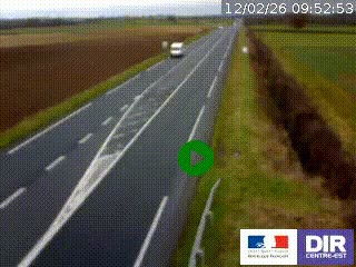 Webcam routière sur la RN7 à hauteur de Toulon-sur-Allier, entre Moulins et Vichy
