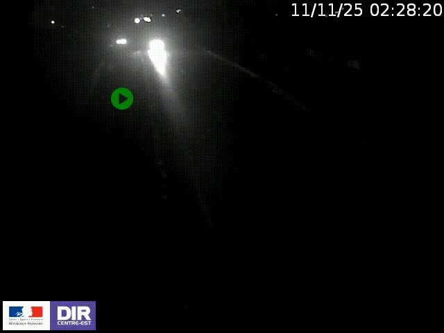 Webcam à Bron sur l'A43 à la jonction avec le boulevard périphérique de Lyon (D383). Vue orientée vers Lyon