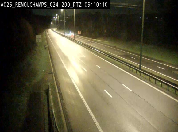 Webcam E25/A26 à Aywalle, à hauteur de Spa. Vue orientée vers Liège
