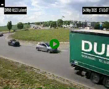 Webcam en périphérie de Chartres sur la N123, à hauteur de Luisant. Vue orientée vers Chartres