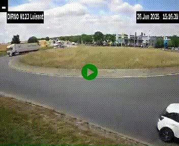 Webcam en périphérie de Chartres sur la N123, à hauteur de Luisant. Vue orientée vers Chartres