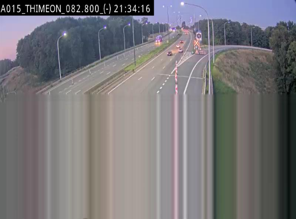 Caméra trafic Belgique - Thiméon - E42, jonction avec A54 (E420) direction La Louvière/Charleroi - BK 82.82
