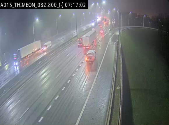 Caméra trafic Belgique - Thiméon - E42, jonction avec A54 (E420) direction La Louvière/Charleroi - BK 82.82