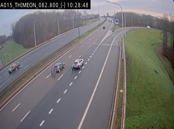 Caméra trafic Belgique - Thiméon - E42, jonction avec A54 (E420) direction La Louvière/Charleroi - BK 82.82