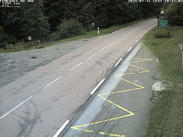 Webcam en haut du col des Fenesses, aussi appelé col du Ménil sur la D486 à 593 mètres d'altitude dans les Vosges