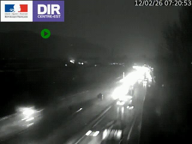 Caméra trafic à Meylan sur la Rocade-Sud de Grenoble en direction d'Aix-en-Provence