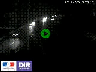 Caméra autoroute sur A6 - Valvert, près de Lyon, en direction de Paris, à hauteur de la sortie 36 Porte du Valvert