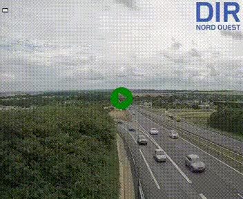 Webcam au début de l'A84 sur le périphérique Ouest de Caen (N814) à hauteur de la sortie 9, Porte de Bretagne