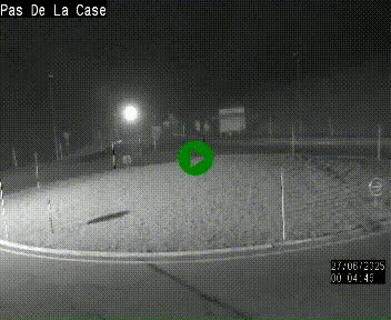 Webcam sur la N22 au niveau du poste frontière entre la France et Andorre à proximité de Pas de la Case à plus de 2000 mètres d'altitude