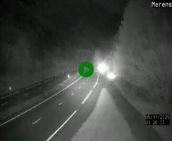 Webcam dans les Pyrénées à hauteur de Mérens-les-Vals sur N320, en direction de Pas de la Casa (Andorre)