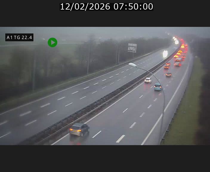 Traffic live webcam Luxembourg Flaxweiler - A1 direction Luxembourg - BK 22.4