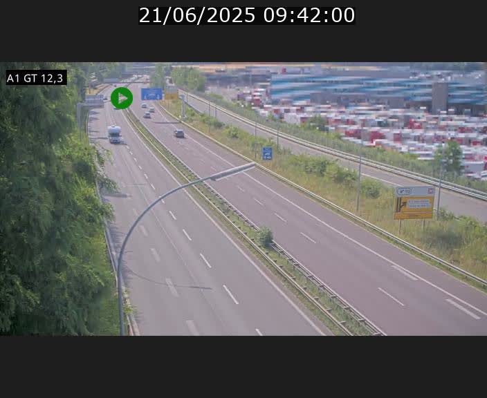 Traffic live webcam Luxembourg Senningerberg - A1 direction Allemagne - BK 12.3