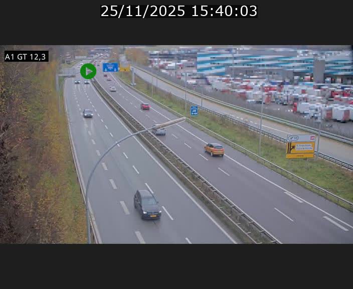 Traffic live webcam Luxembourg Senningerberg - A1 direction Allemagne - BK 12.3
