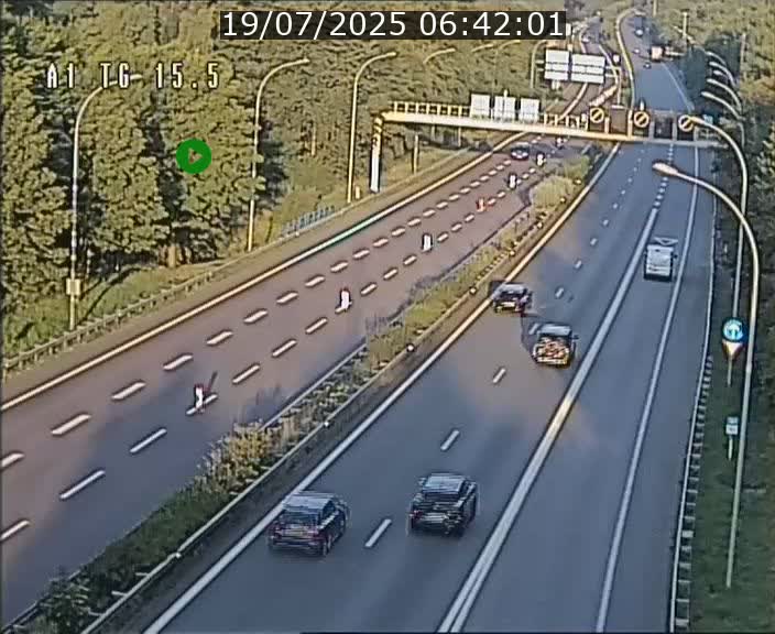 Traffic live webcam Luxembourg Munsbach - A1 direction Luxembourg - BK 15.5