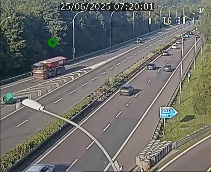 Traffic live webcam Luxembourg Grevenmacher - A1 direction Luxembourg - BK 30.1
