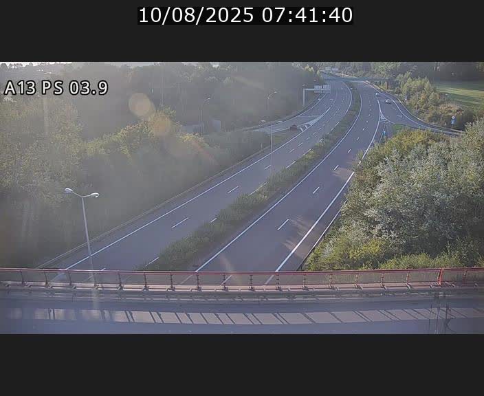 Traffic live webcam Luxembourg Differdange - A13 direction Esch-sur-Alzette - BK 3.9