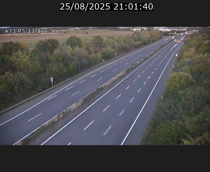 Webcam trafic sur A13 à hauteur de Mondorf-les-Bains en direction d'Altwies