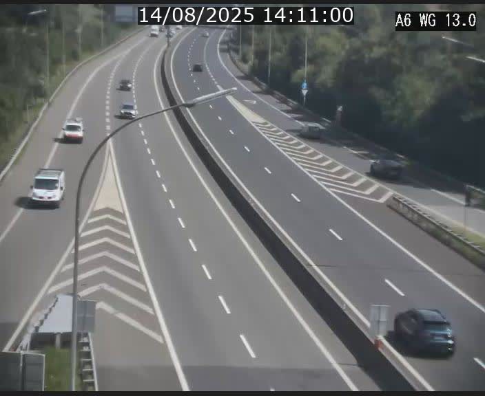 Traffic live webcam Luxembourg Mamer - A6 - BK 13 - direction Luxembourg/France/Allemagne