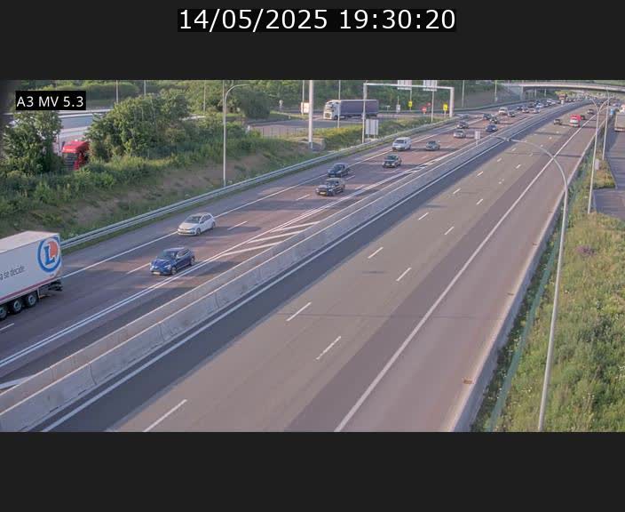 Webcam à l'Aire de Berchem au Luxembourg sur l'A3. Vue orientée vers la France