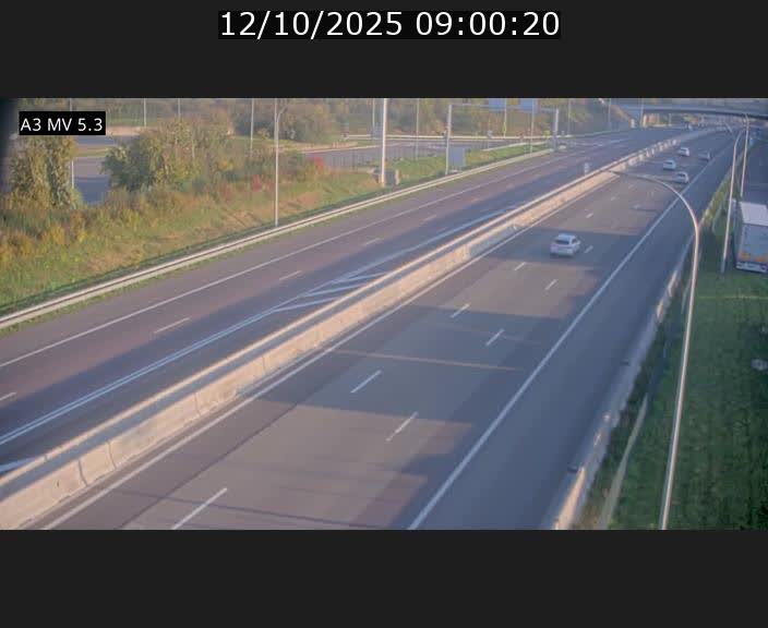 Webcam à l'Aire de Berchem au Luxembourg sur l'A3. Vue orientée vers la France
