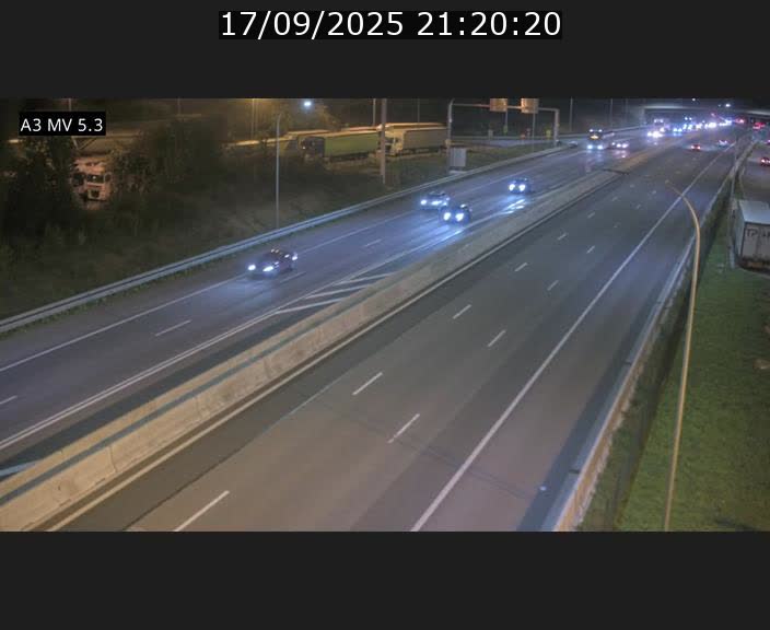 Webcam à l'Aire de Berchem au Luxembourg sur l'A3. Vue orientée vers la France
