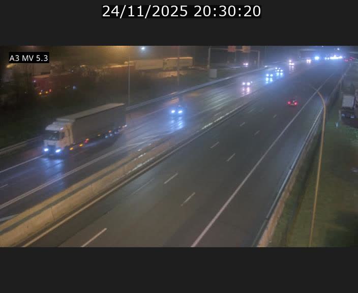 Webcam à l'Aire de Berchem au Luxembourg sur l'A3. Vue orientée vers la France