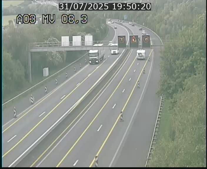 Webcam Autoroute après la Croix de Bettembourg en direction de Luxembourg sur l'A3