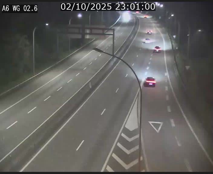 Traffic live webcam Luxembourg Croix de Cessange - A6 - BK 2.6 - direction France/Allemagne