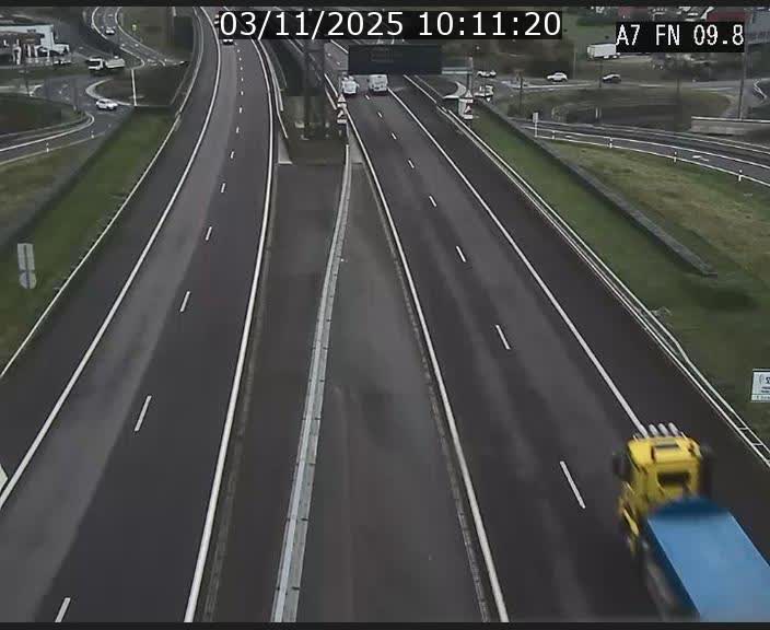 Caméra trafic Luxembourg - A7, Tunnel Gousselerbierg, sortie sud, direction rond-point Lorentzweiler (BK 9.9)
