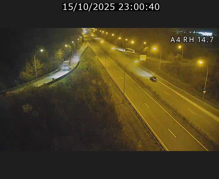 Traffic live webcam Luxembourg Jonction Lankelz - A4 - BK 14.7 - direction Luxembourg