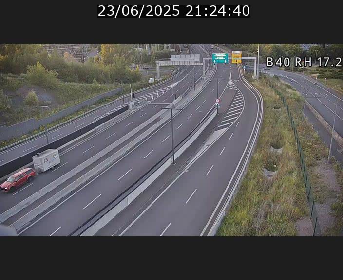 Webcam sur le contournement d'Esch Belval à hauteur de la sortie Université de Luxembourg. Vue orientée vers Luxembourg