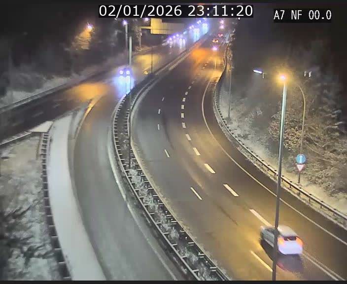 Caméra autoroute Luxembourg A7 - Echangeur A1/A7 Grünewald direction Tunnel Stafelter