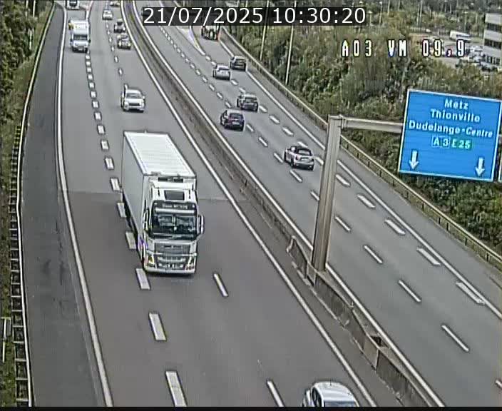 Webcam Autoroute à la Croix de Bettembourg - A3 - BK 9.9 - direction France