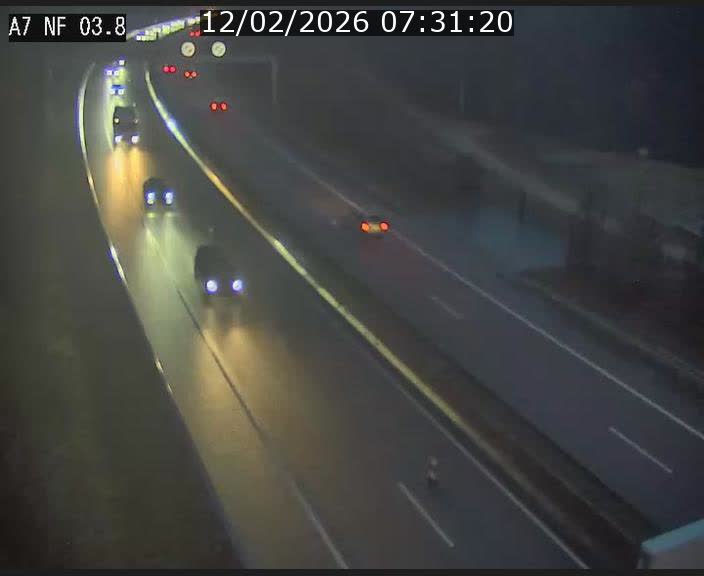 Webcam autoroute A7 au Luxembourg à la sortie du Tunnel Stafelter vers le Nord