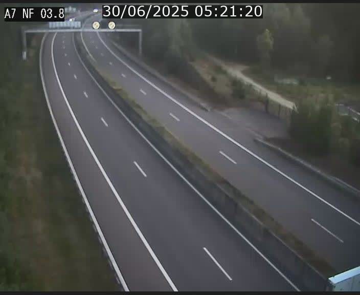 Webcam autoroute A7 au Luxembourg à la sortie du Tunnel Stafelter vers le Nord