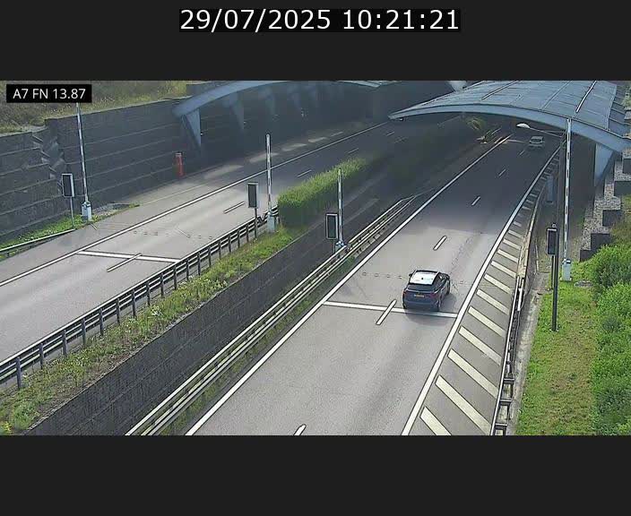 Caméra trafic Luxembourg - A7, Tunnel Gousselerbierg, entrée nord, direction Lorentzweiler