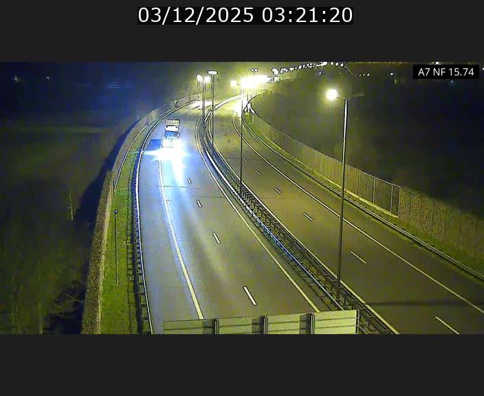 Caméra trafic Luxembourg - A7, Tunnel Mersch, entrée nord, direction Lorentzweiler