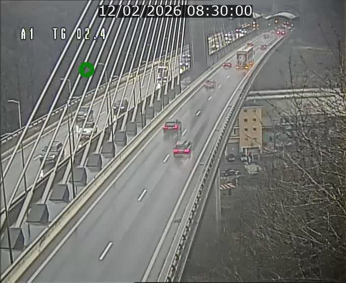 Traffic live webcam Luxembourg Sandweiler - A1 direction Luxembourg-ville - BK 2.4
