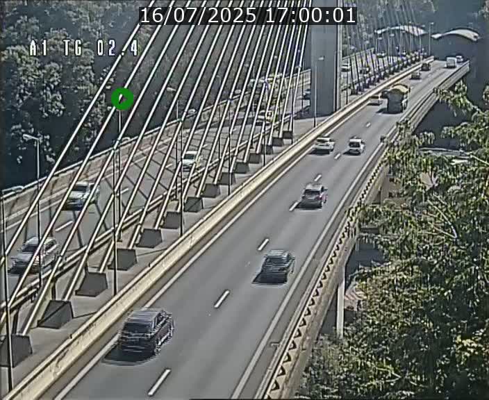 Traffic live webcam Luxembourg Sandweiler - A1 direction Luxembourg-ville - BK 2.4
