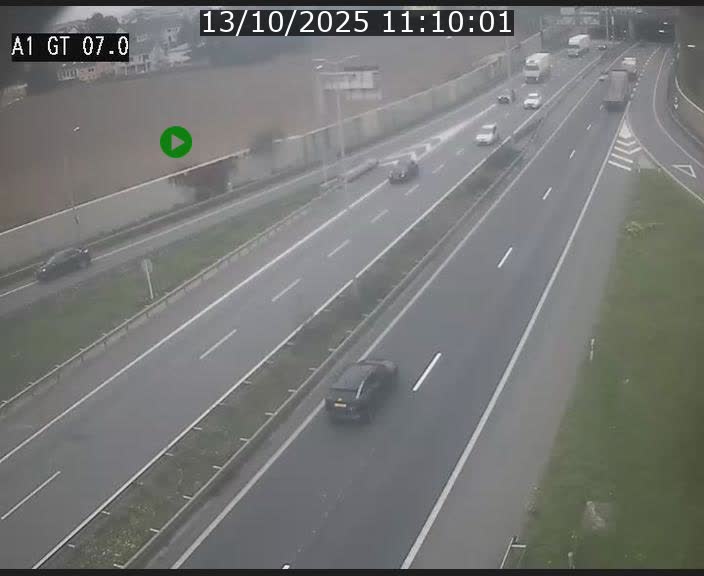 Traffic live webcam Luxembourg Cents - A1 direction Kirchberg - BK 7