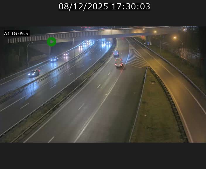 Traffic live webcam Luxembourg Jonction Grünewald - A1 direction Luxembourg-ville - BK 9.5